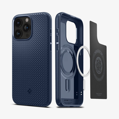 ACS06597 - iPhone 15 Pro Max Case Mag Armor (MagFit) in matte black showing the back